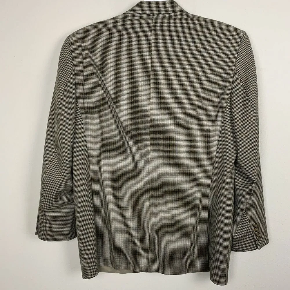 Lauren‎ Ralph Lauren Wool Houndstooth Size 42L Blazer Sports Coat Jacket